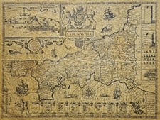 CORNWALL - Vintage Map Print