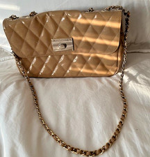 Russell & Bromley Beautiful Nude Beige Patent Quilted Leather Bag