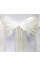 30 Ivory Organza Chair Sashes