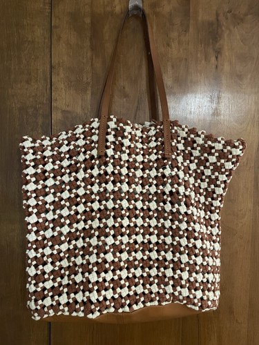 Zara woven and leather bag - woven,