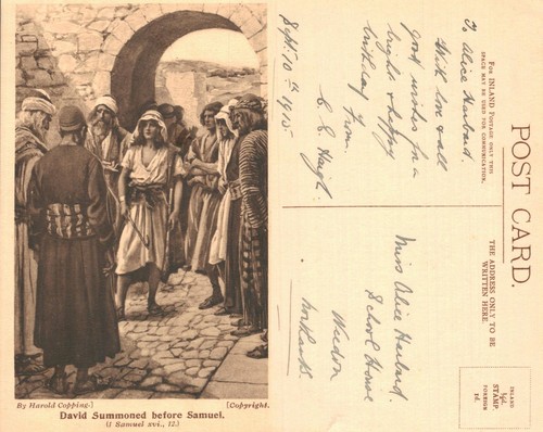 Vintage postcard david - -,