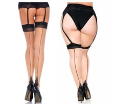 Cuban Heel Stockings Back Seam