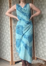 Blue Pattern Waves Dress