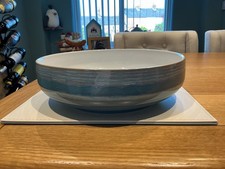 DENBY AZURE COAST LARGE SERVING DISH / FRUIT  BOWL STONEWARE   24CM DIAMETER