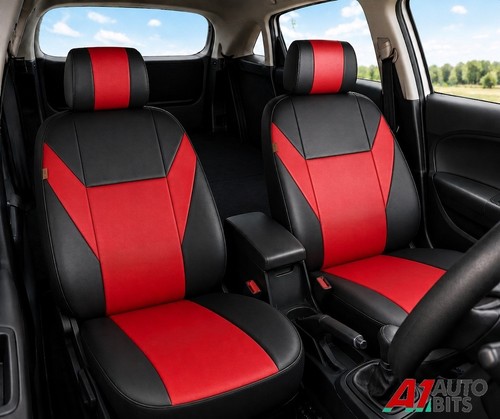 Front red car seat covers - car,