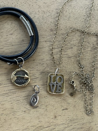 Grace heart lariat leather - heart,
