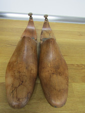Pair vintage wooden hinged - pair,