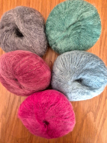50g balls rowan kidsilk - x,