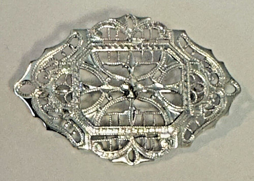 Art deco filigree brooch - deco,