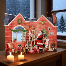 Pop-Up 3D Santa with Cats