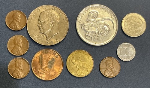 Small collection old - small, coins