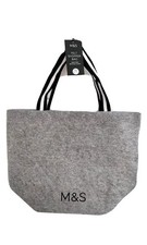 2x M&S Grey Felt Shopping Tote