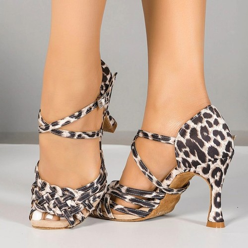 Leopard print silk satin - print,