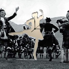 Highland Dancer Shaped Clocks
