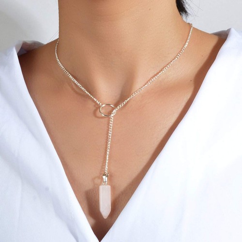Hexagonal quartz point chakra - quartz,