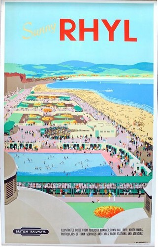 Vintage british rail rhyl - british,