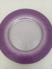 Portmeirion Pearlescent Charger Plate Purple Decorative Tableware 34cm