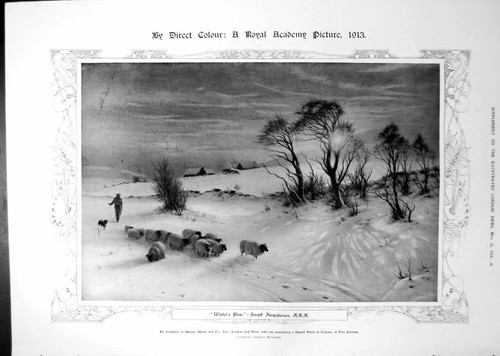 Old print colour winter glow - old,
