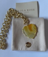 Lola Rose Yellow Agate Heart