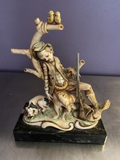 Vintage Sleeping Man W/Dog