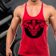LIFTER SILHOUETTE GYM VEST STRINGER BODYBUILDING MUSCLE TRAINING TOP SINGLET