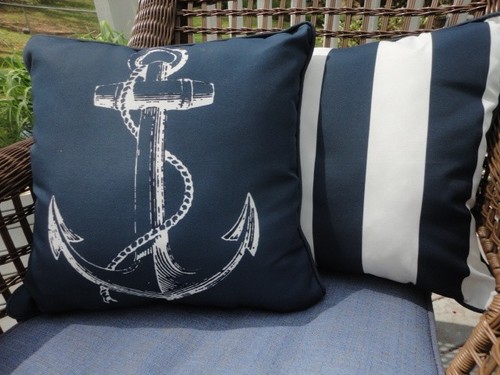 Nautical 16x16 outdoor throw - nautical,