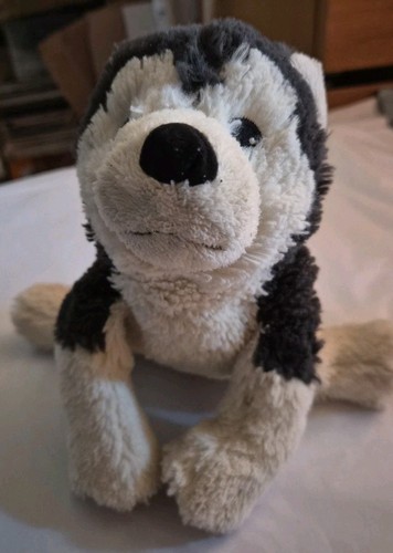Grey white wolf cuddly toy - &,