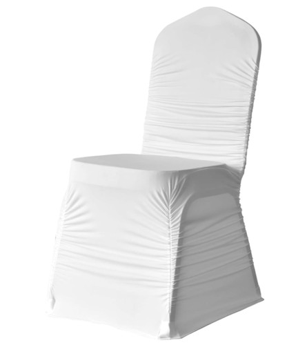 White ruched chair - white,