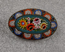 Vintage Micro Mosaic Brooch – Glass Mosaic