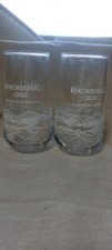 2 x Rekorderlig Cider Pint Glasses Tumblers 20oz.  Genuine excellent condition 
