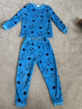 Sega Sonic Blue Fleece Pj Set 4-5 Years Boys Long Sleeve Velour