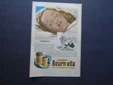 VINTAGE AD:  "CADBURYS BOURN-VITA FOR EXTRA EFFORT-EXTRA ENERGY!" (1950s)