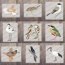 Bird stencils Lovestencil