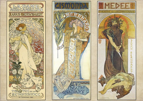 Art nouveau vintage poster - art, |