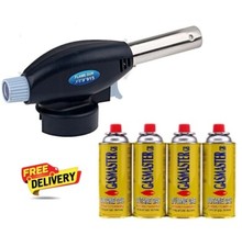 Blow Torch Butane Gas Flamethrower Burner Welding Auto Ignition Camping