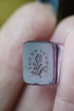 Antique wax seal Georgian intaglio Tassie purple ‘Forget Me Not’ Mourning 