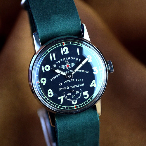 Vintage watch pobeda - vintage, space