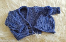 Baby Knitting Pattern 61a 'Adan in Aran'  TO KNIT Toddler Boys Cardigan and Hat 
