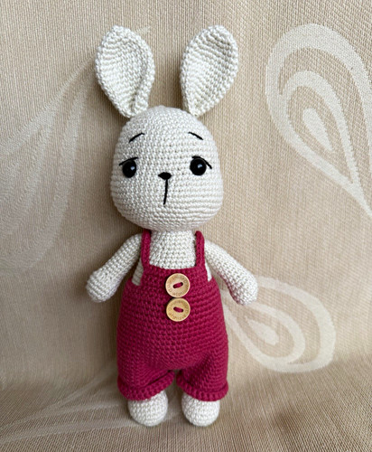 Handmade crocheted bunny - crocheted,