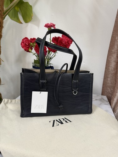 Women zara navy bag - zara,