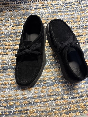 Clarks zara black suede - x,