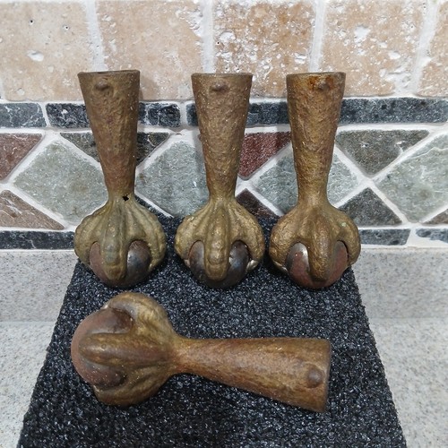 Lot antique cast claw - cast, &