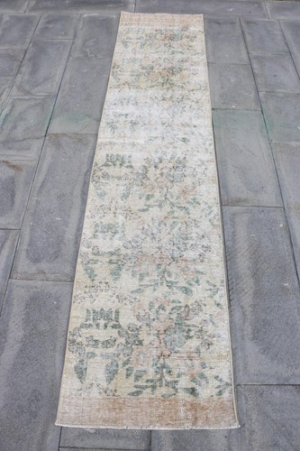 Beige runner rug 2x8 faded - rug, 2x8.9,