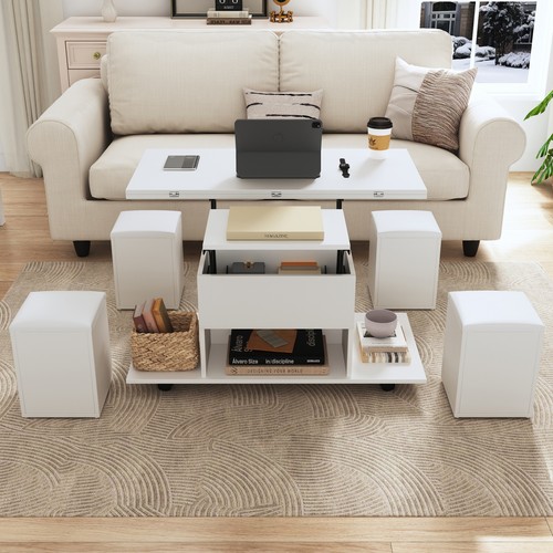Lift top coffee table - up, w/