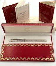 Cartier Must RARE 'QUADRILLE' pattern vintage fountain pen NEW Old Stock in box