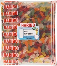 Haribo Mini Jelly Babies - 3kg Bulk Bag - Fruit Flavoured Gummy Sweets