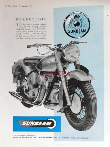 Sunbeam motor cycle vintage - motor,
