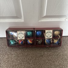 Vintage Glass Baubles Hand Painted 6 Pack Christmas 1994 St Michaels M&S x2