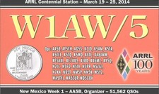 Ham Radio QSL/QSO W1AW/5 New