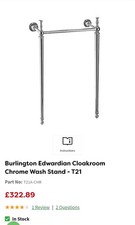 Burlington Edwardian Cloakroom Chrome Wash Stand - T21 - RRP £322.89